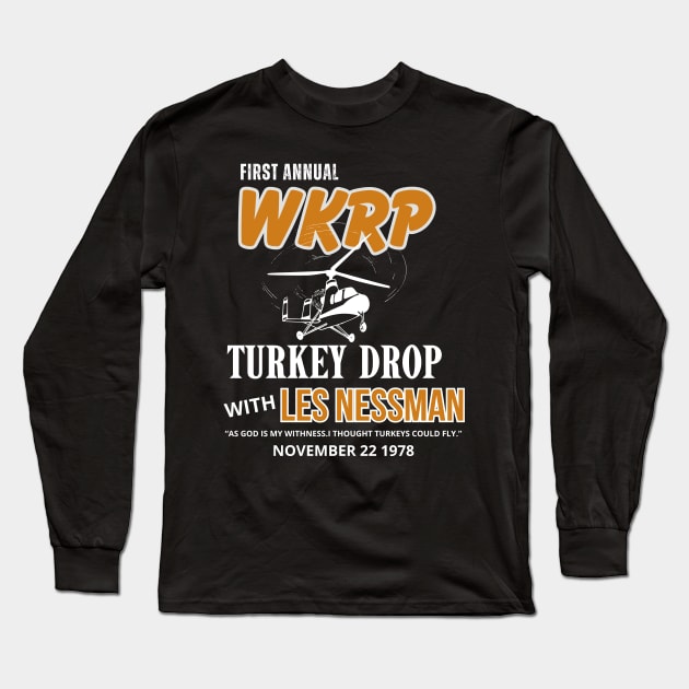 Wkrp Turkey Drop Long Sleeve T-Shirt by abahanom